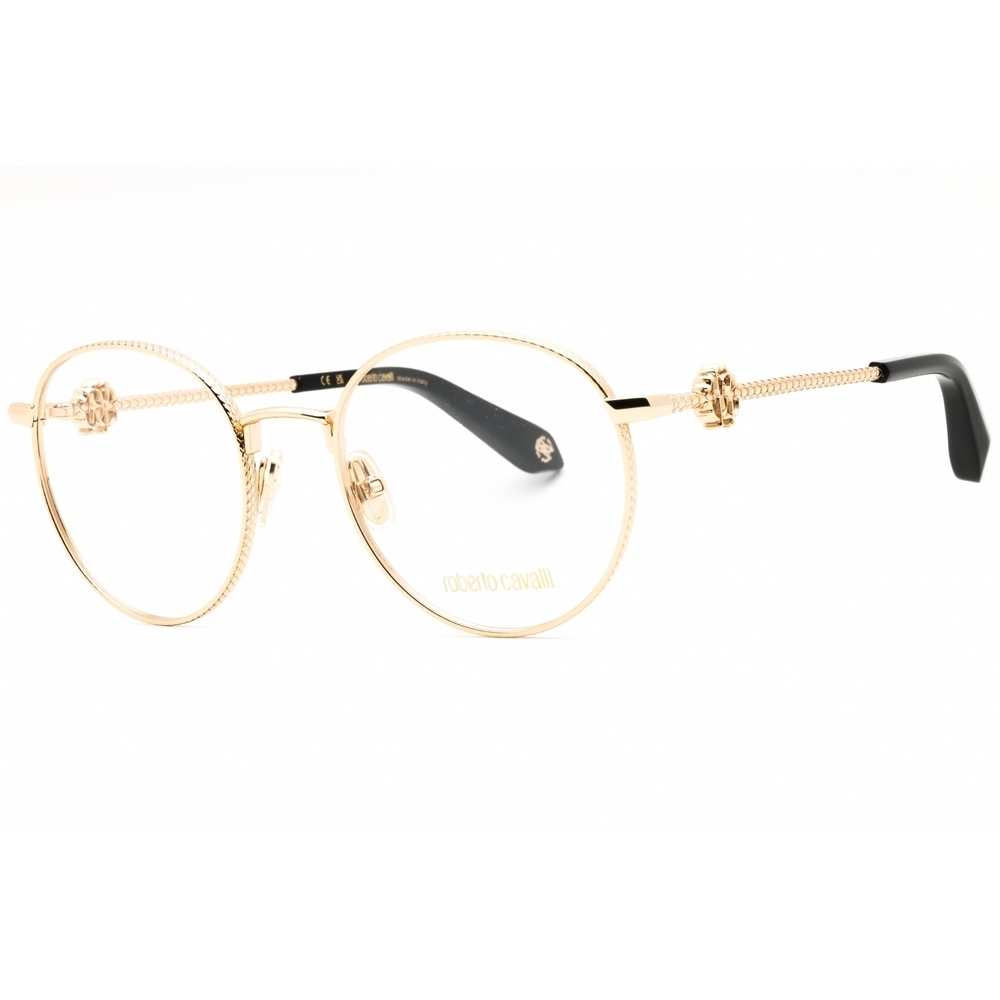 Roberto Cavalli VRC047 Eyeglasses Rose Gold Metal Round